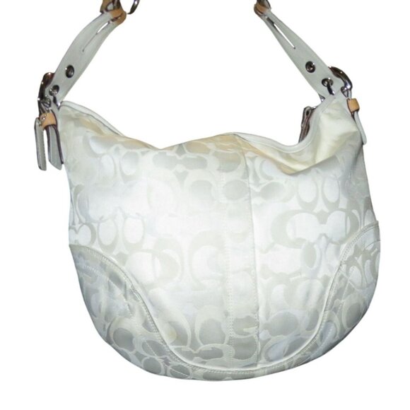 Coach Lady Bumblebee Optic Signature Limited Edition Canvas & Leather Hobo Bag - Picture 2 of 11